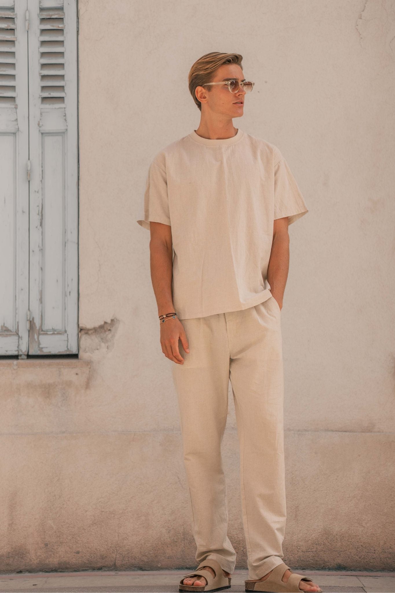 Hør T-shirt Beige | Skagen-clothing.dk